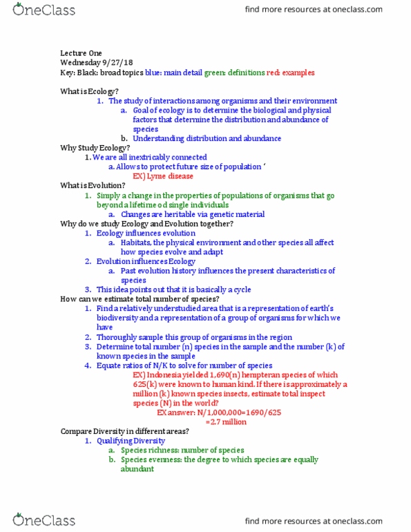 BIS 2B Lecture Notes - Lecture 1: Lyme Disease, Species Evenness, Species Richness thumbnail