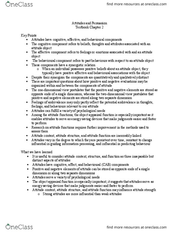 PSYCH 3CB3 Chapter Notes - Chapter 2: Semantic Differential, Externalization thumbnail