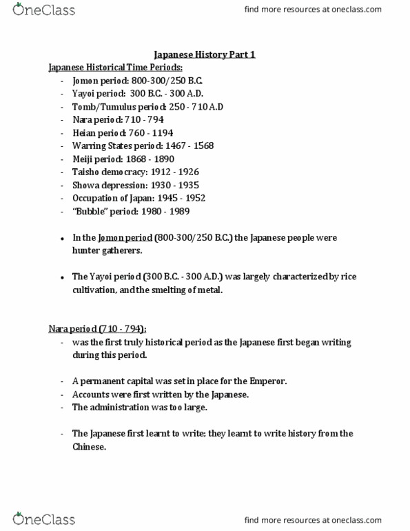 JP 2700 Lecture 1: JP 2700 Japanese History Part 1 thumbnail