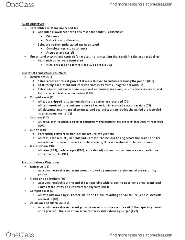 AFM202 Chapter Notes - Chapter 7: Subledger, Accounts Receivable, Financial Statement thumbnail