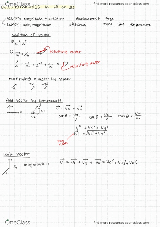 PHY 201 Lecture Notes - Lecture 2: Kinematics, Spectroscopic Notation, Xz thumbnail