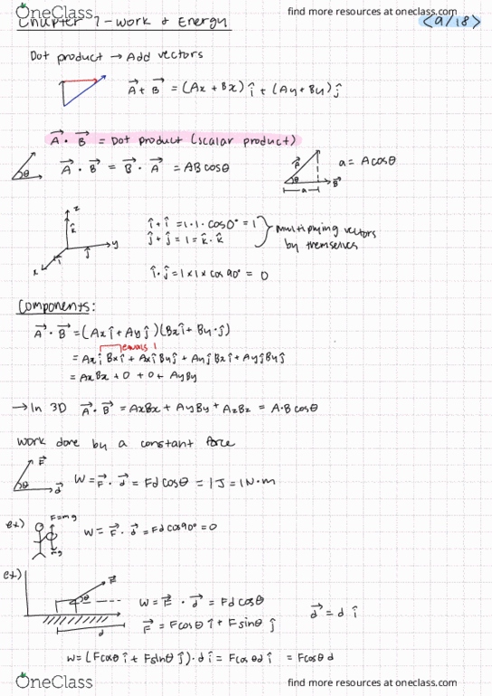 PHY 201 Lecture Notes - Lecture 6: Wnet, Dot Product thumbnail