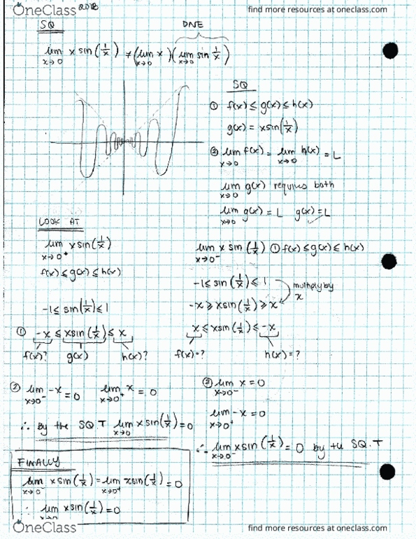 Calculus 1000A/B Lecture 16: 2.3 Part 3 Squeeze Theorum cover image