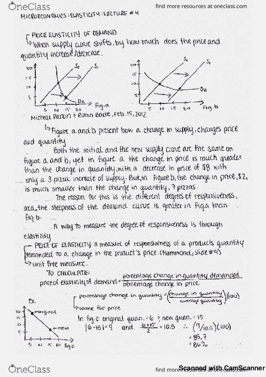 Economics 1021A/B Lecture 4: Microeconomics: Elasticity: Chapter 4 thumbnail