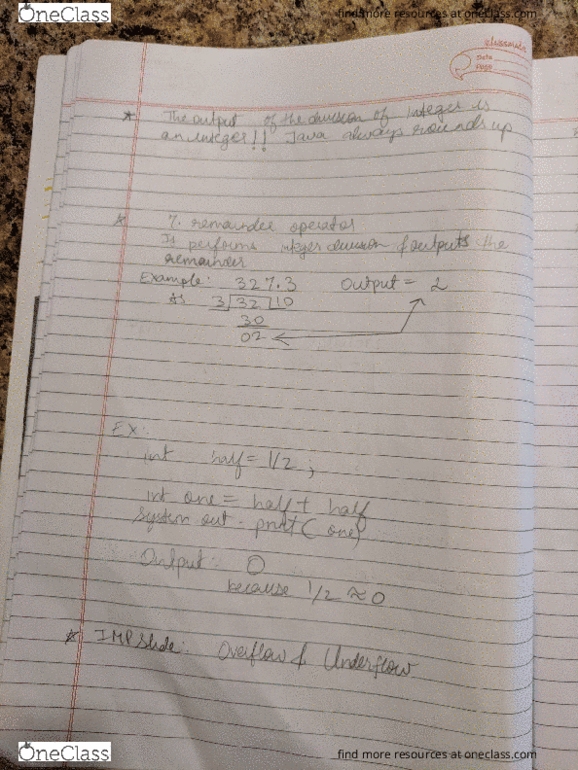 COMP 202 Lecture 3: COMP 202- Lecture-3 (Variables, Primitive Data Types, and Math Operators) & 4(Expressions, Command Line Arguments, and Random numbers)- 11th Sept Tuesday- Part 5 cover image