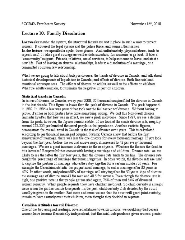 SOCB49H3 Lecture 10: Family Dissolution thumbnail