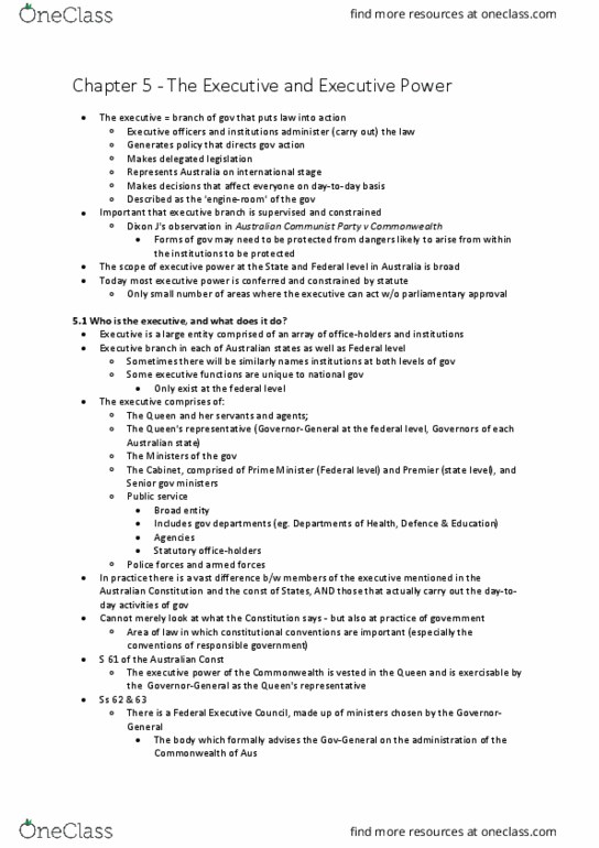 LAW1112 Chapter Notes - Chapter 5: Unbridled, Document Management System, Centrelink thumbnail