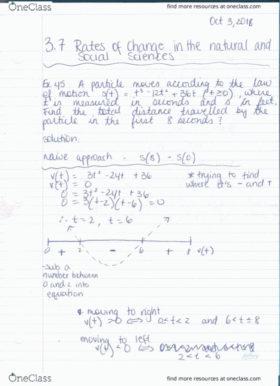 MATH 1000 Lecture 13: Math 1000 Notes October 3- Section 3.7 cover image