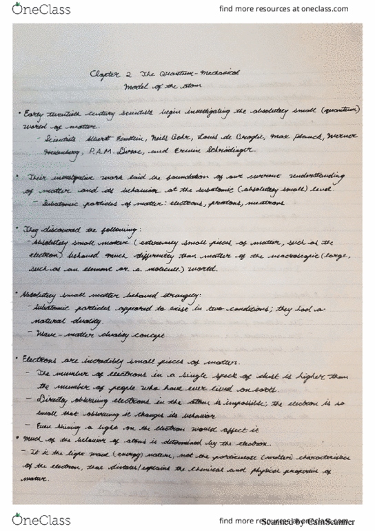 01:160:159 Chapter Chapter 2 Quantum Mechanical Model of the Atom: General Chemistry for Engineers Chapter 2 thumbnail