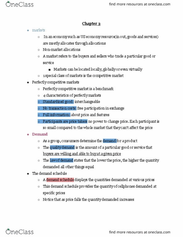 ECON 200 Lecture Notes - Lecture 3: Shortage, Reservation Price, Demand Curve thumbnail