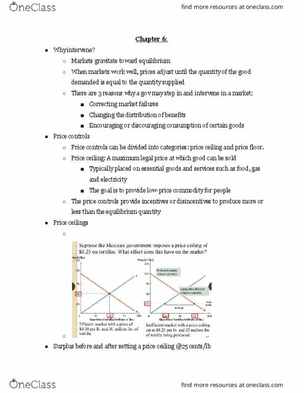 ECON 200 Lecture Notes - Lecture 6: Deadweight Loss, Price Ceiling, Price Floor thumbnail