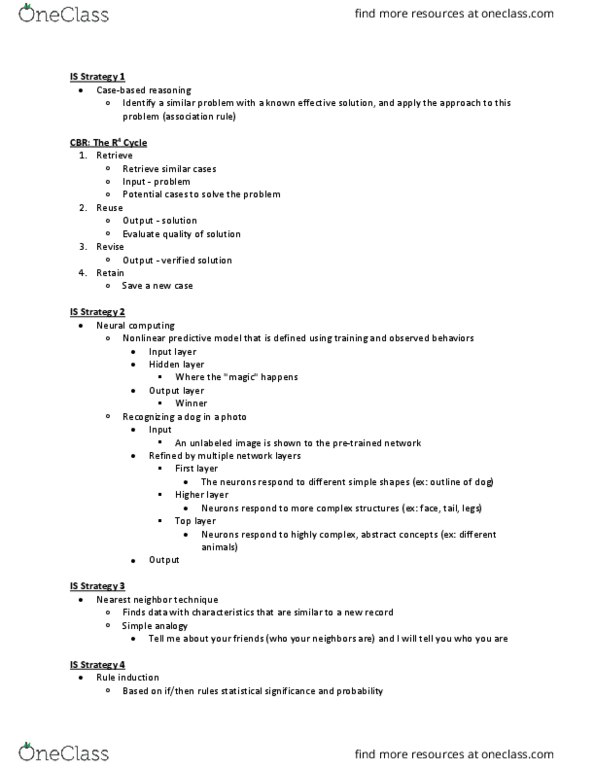 MIS 111 Lecture Notes - Lecture 20: Parallel Computing, Rule Induction, Statistical Significance thumbnail