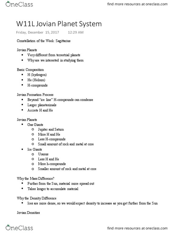 Astronomy 1021 Lecture Notes - Lecture 11: Retrograde And Prograde Motion, Water Cycle, Pioneer 10 thumbnail