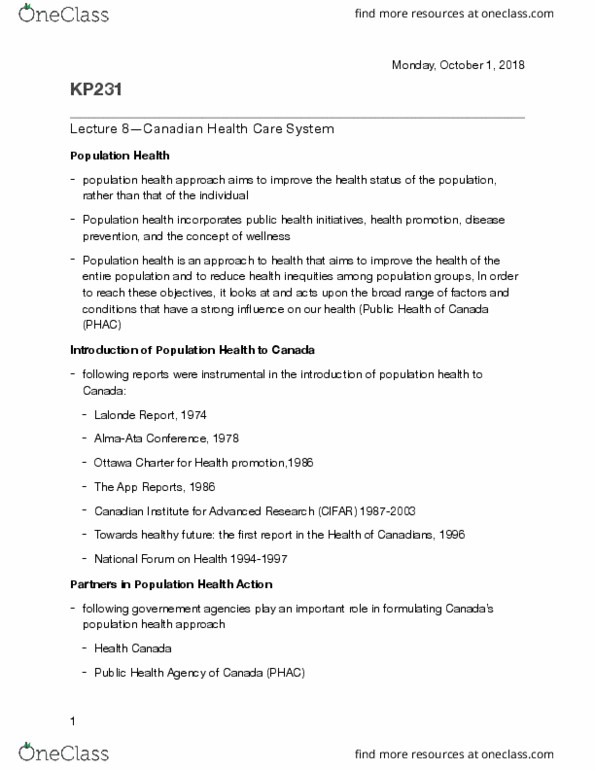 KP231 Lecture Notes - Lecture 8: Magnetic Resonance Imaging, Canadian Red Cross, Health Care Fraud thumbnail