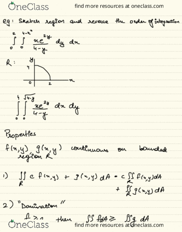 MAT 21D Lecture 4: MAT 21D-LEC 4- Properties of double integrals, Area computation by double integrals cover image