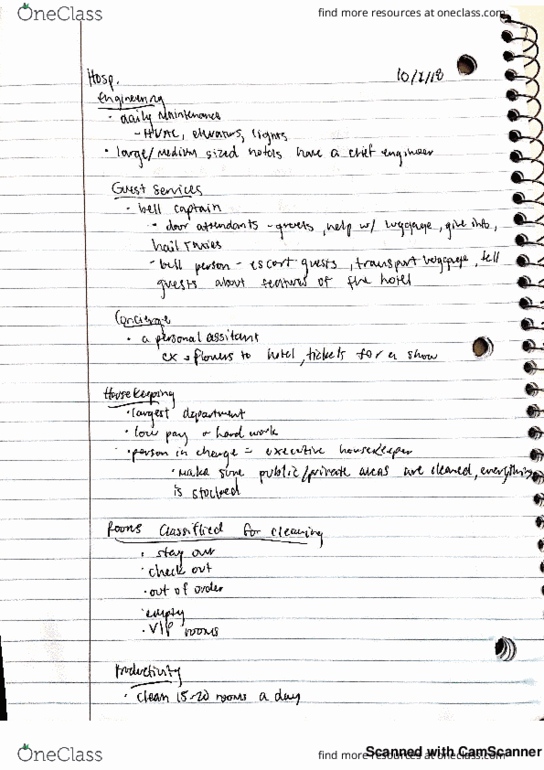 HOSP 250 Lecture 7: Hospitality Management 250 Chap 3 continued thumbnail