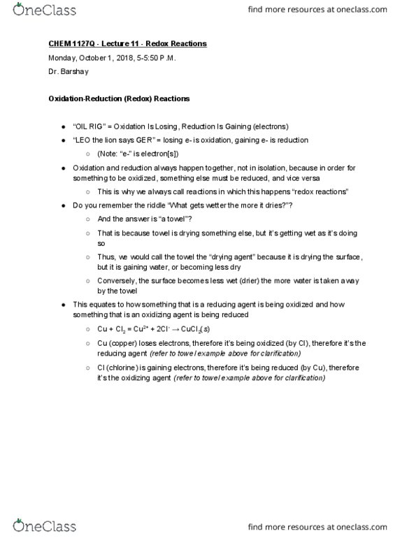 CHEM 1127Q Lecture Notes - Lecture 16: Fluorine, Hydronium, Ionic Compound thumbnail