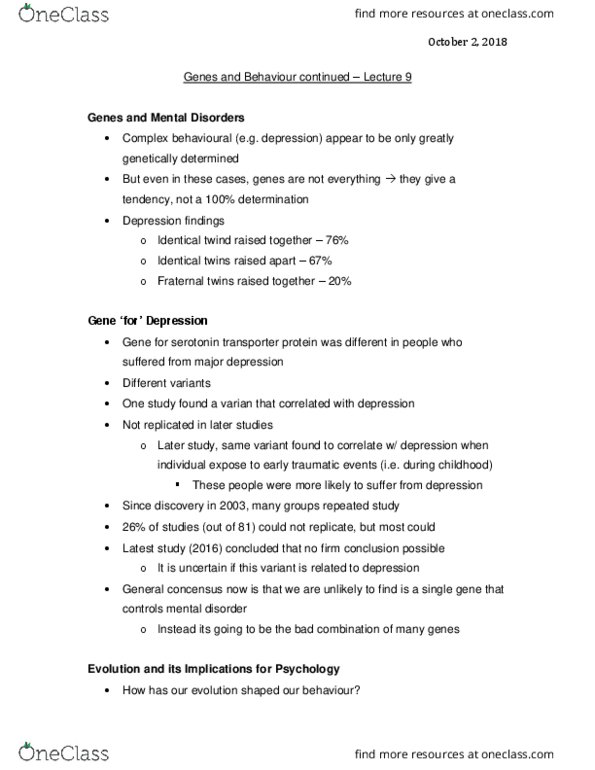 PSYO 1011 Lecture Notes - Lecture 9: Alternative Hypothesis, Parental Investment, David Buss thumbnail