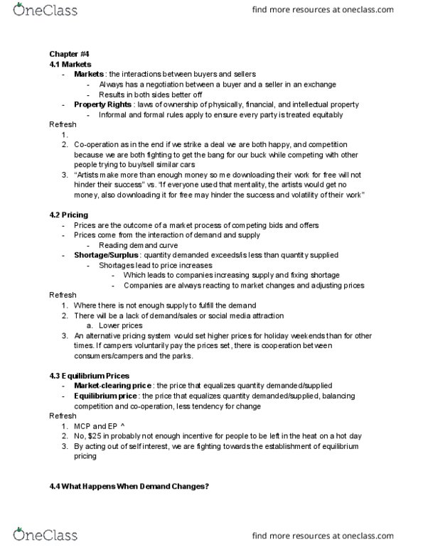 ECO105Y1 Lecture Notes - Lecture 4: Economic Surplus, Deadweight Loss, Demand Curve thumbnail