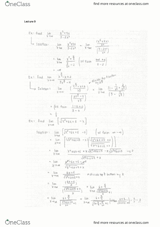 MAT135H1 Lecture 9: MAT135 Lecture 9 cover image