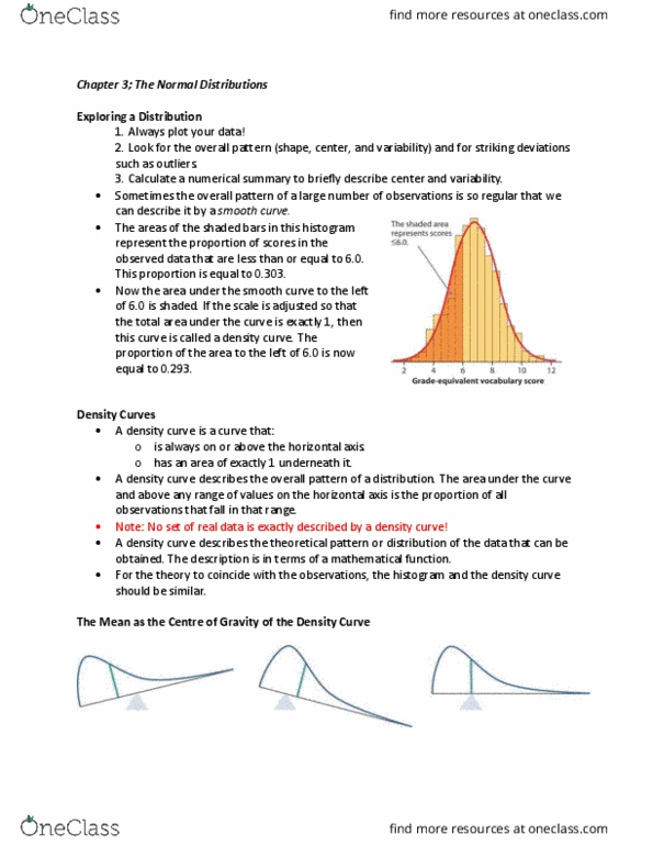 Statistical Sciences 1024A/B Lecture Notes - Lecture 3: Standard Score, Standard Deviation, Normal Distribution thumbnail