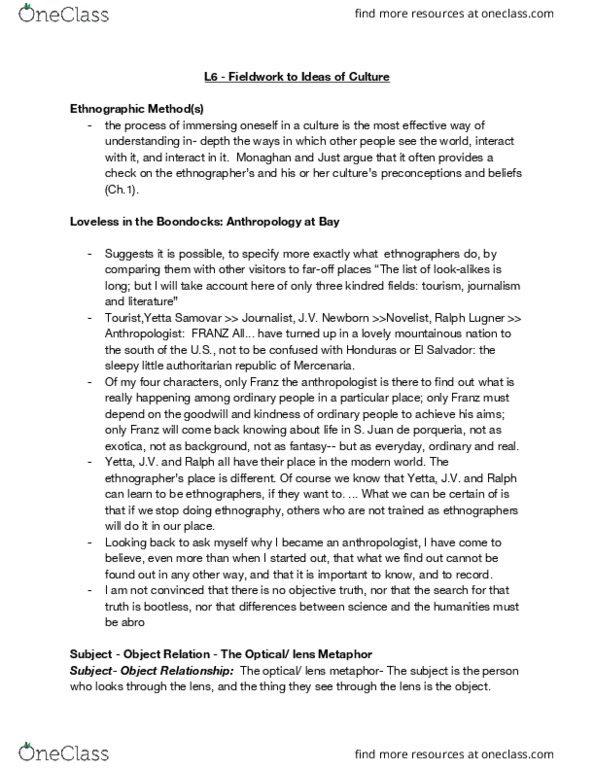 SOSA 1002 Lecture Notes - Lecture 6: Pragmatics, Samovar, Exotica thumbnail