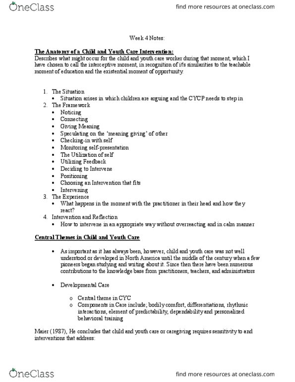 CYC 808 Lecture Notes - Lecture 4: Teachable Moment thumbnail