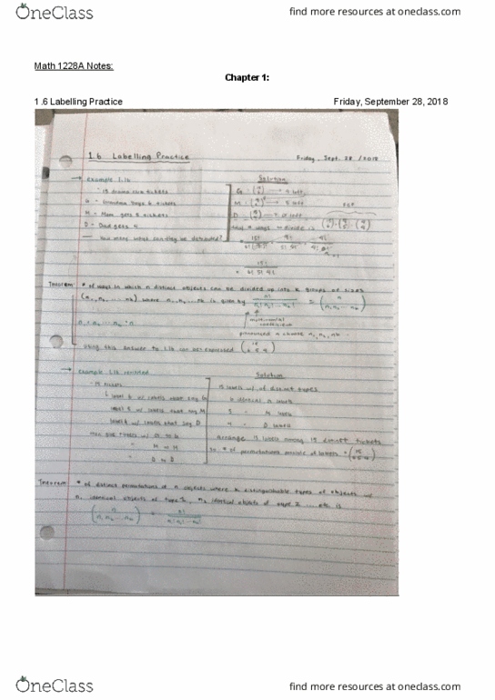 Mathematics 1228A/B Lecture 6: Math 1228A Notes_ sections 1.6 - 2.1 cover image