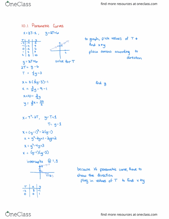 MATH 2414 Lecture Notes - Lecture 8: To-3, Parametric Equation, Infor thumbnail