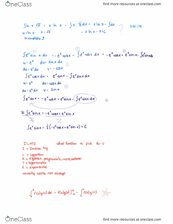 MATH 2414 Lecture Notes - Lecture 1: Logarithm thumbnail
