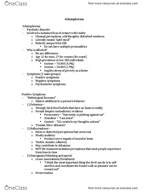PSYCH 3331 Lecture Notes - Lecture 3: Antipsychotic, Haloperidol, Assertive Community Treatment thumbnail