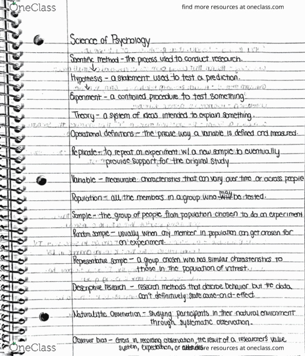 01:830:101 Chapter 1: 01:830:101 Lecture 1: Lecture 6 General Psych: Science of Psychology cover image