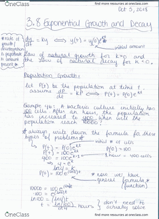 MATH 1000 Lecture 14: Math 1000 Notes October 5- Section 3.8 cover image