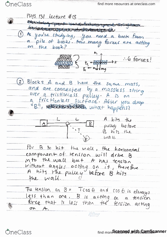 PHYS 131 Lecture 14: Dynamics Examples thumbnail