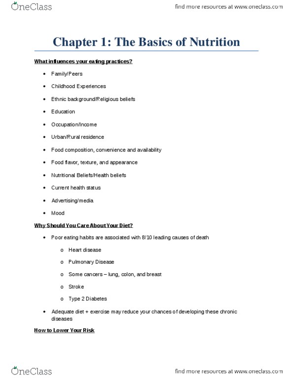 FNN 111 Chapter Notes -Diabetes Mellitus Type 2, Nutrient, Food Composition Data thumbnail