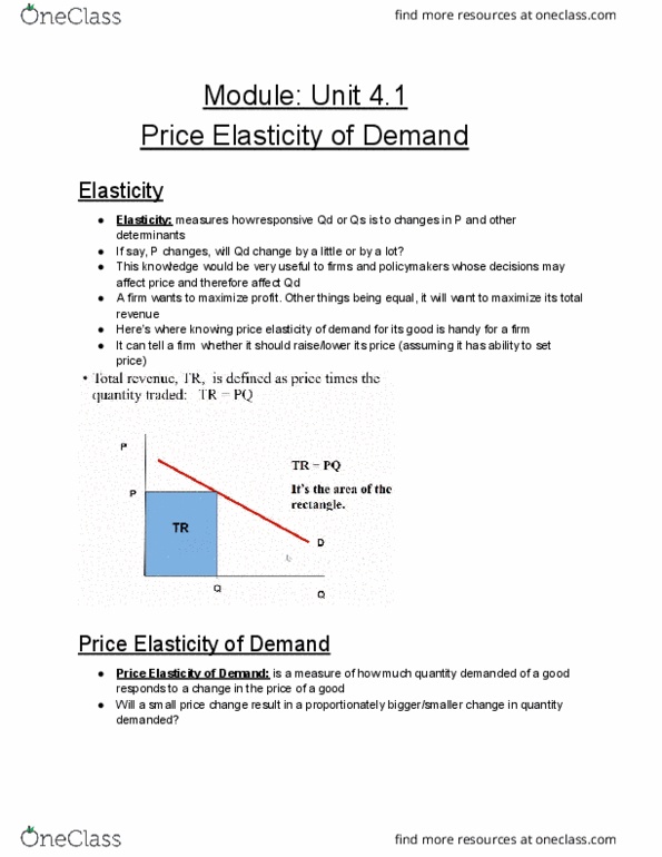 ECON 1B03 Lecture Notes - Lecture 5: Demand Curve, Hyperbola cover image