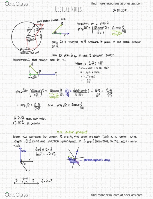 MTH 254 Lecture Notes - Lecture 4: Laplace Expansion, Energy Future Holdings, Parallelogram thumbnail