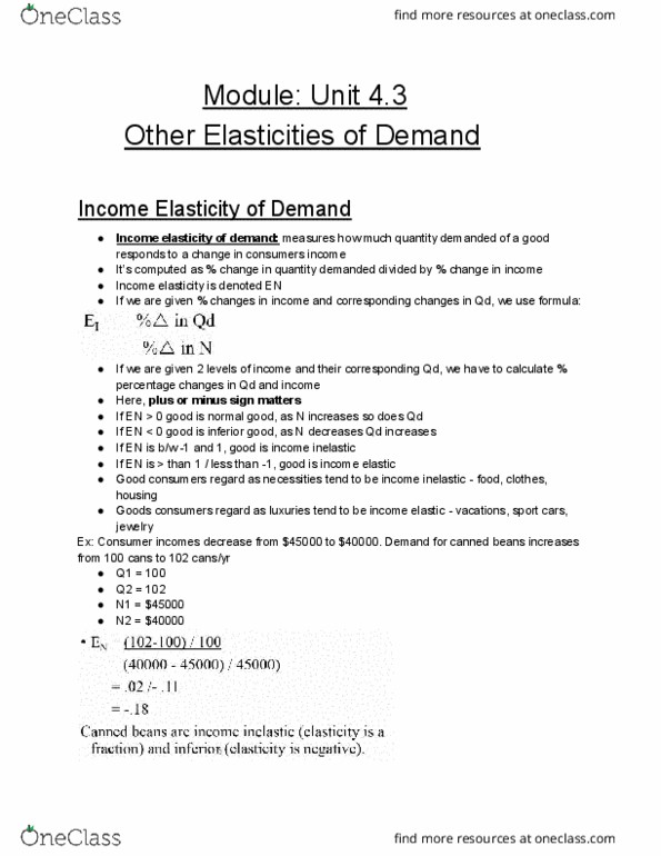 ECON 1B03 Lecture Notes - Lecture 6: Demand Curve, Inferior Good, Normal Good cover image