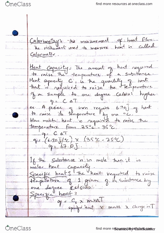 CHE 106 Lecture 18: Calorimetry cover image