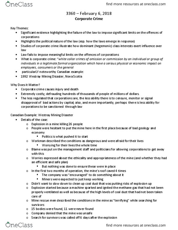 Sociology 3360F/G Lecture Notes - Lecture 5: Double Standard, Welfare Fraud, Mine Rescue thumbnail