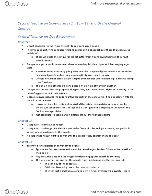 GVPT 241 Chapter Notes - Chapter 16 - 19: Contract Theory, Circular Reasoning, Forego thumbnail