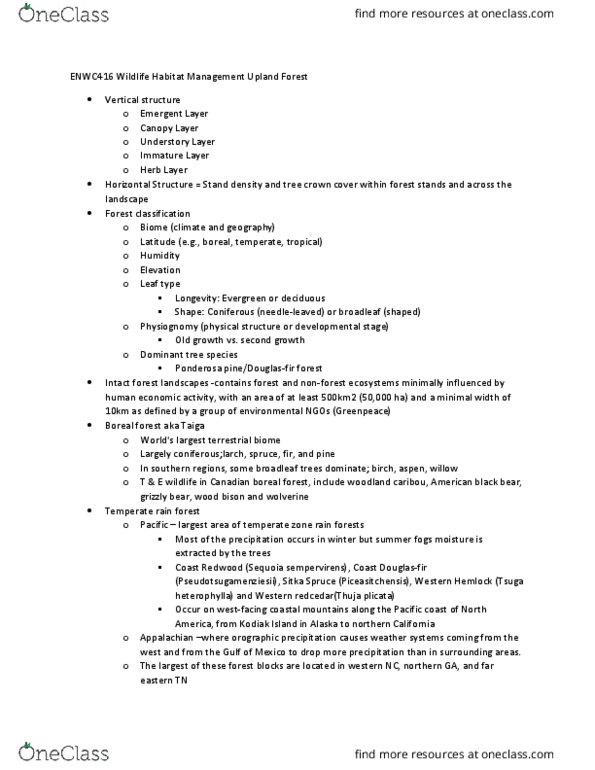 ENWC416 Lecture Notes - Lecture 5: Water Cycle, Pedogenesis, Ecosystem Services thumbnail