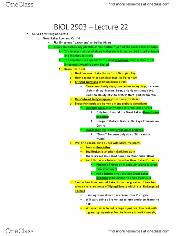 BIOL 2903 Lecture Notes - Lecture 22: Vegetative Reproduction, Massasauga, Pinguicula thumbnail
