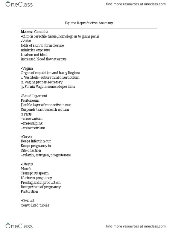 ANEQ 102 Lecture Notes - Lecture 16: Glans Penis, Erectile Tissue, Mesosalpinx thumbnail