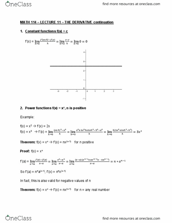 MATH114 Lecture Notes - Lecture 11: Product Rule cover image