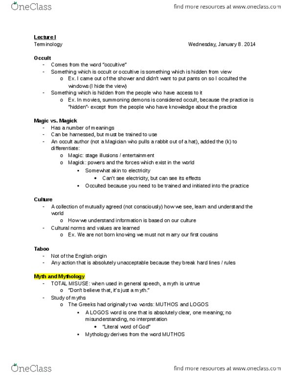 SRS 1110 Lecture Notes - Occultation, Axiology thumbnail