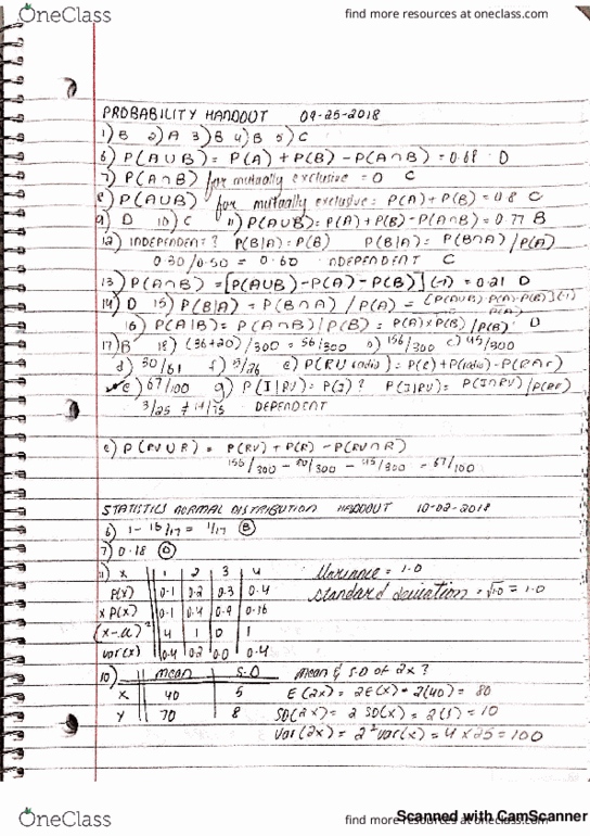 STAT151 Lecture 7: NORMAL DISTRIBUTION PRACTICE PROBLEMS thumbnail