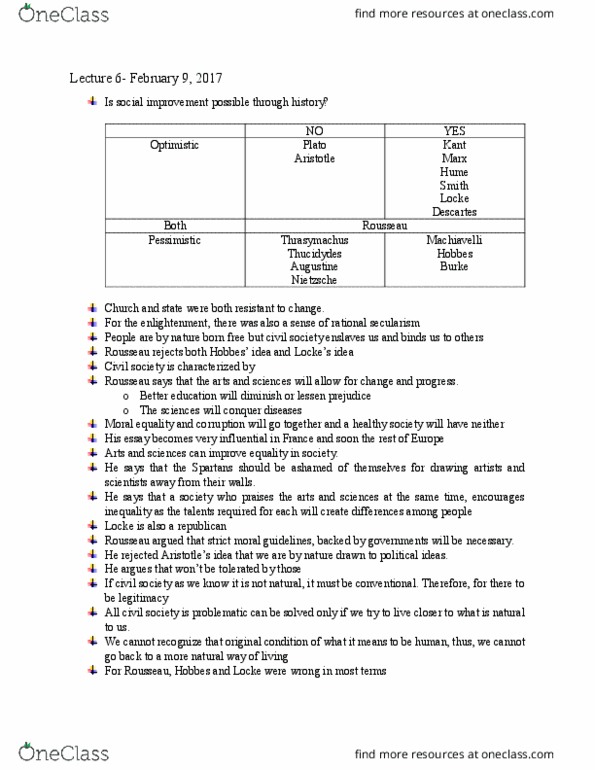 PSCI 2302 Lecture Notes - Lecture 6: Thucydides, Civil Society, Thrasymachus thumbnail