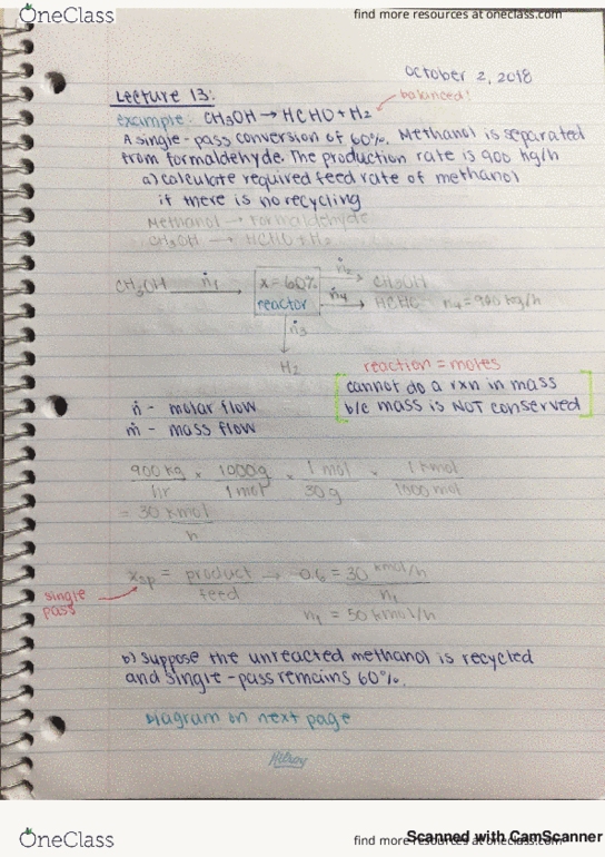 CHEMENG 2D04 Lecture 13: Reaction balances thumbnail