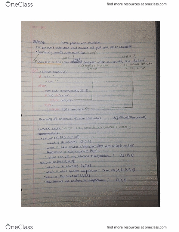 CAS CS 111 Lecture 11: 09/28/18 Lecture Handwritten Notes cover image